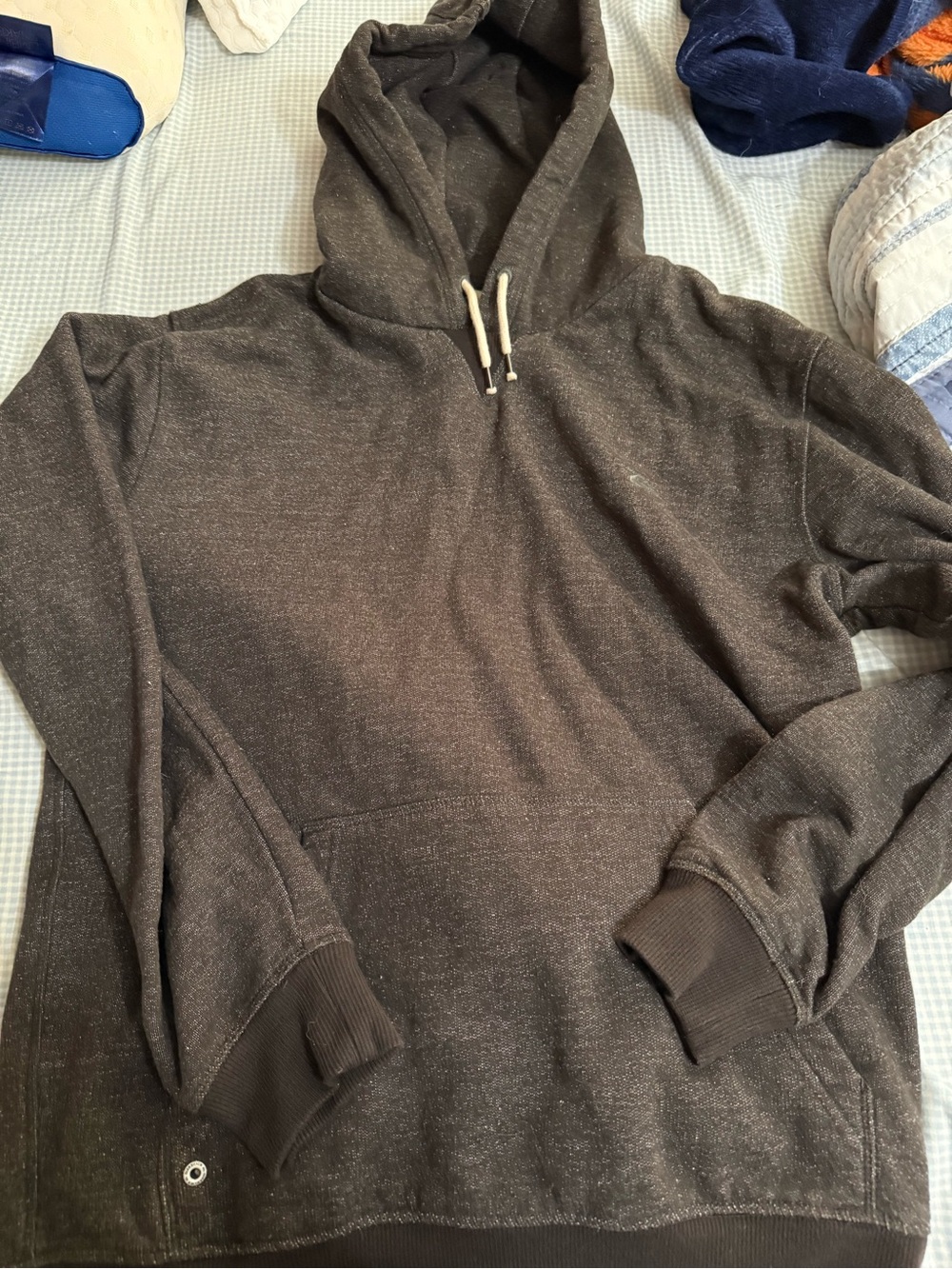 Men's quicksilver Dark Heather Brown Hooded Sweater Pullover